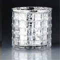 Diamond Star Diamond Star 57049 4.5 x 5 in. Glass Candle Holder; Silver 57049